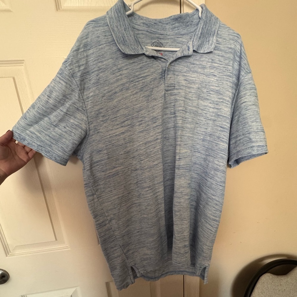 St. John's Bay Heathered Blue Men's Polo Shirt
